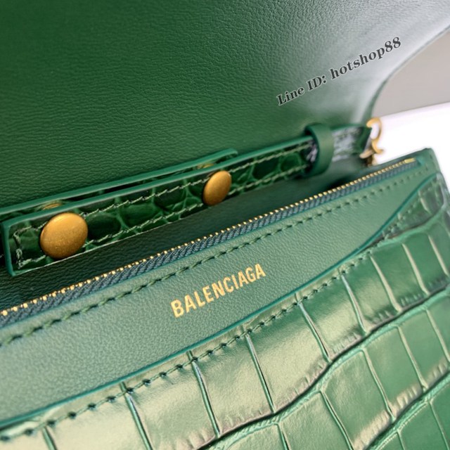 Balenciaga巴黎世家專櫃爆款鱷魚紋牛皮斜挎單肩woc鏈條包 fyj1507